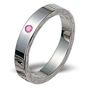 Surg.St.Ring couple's ring, pink/ sapphire