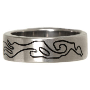 Edelstahlring Wellenmotiv | Abstrakter Statement Ring für Damen & Herren