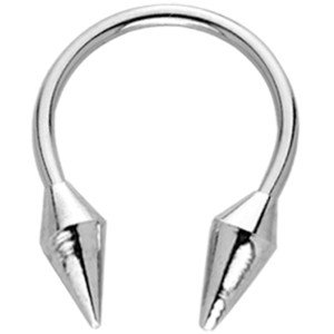Hufeisen Piercing Aufschraubspitzen Diamantenform in 1-0 bis 1.6mm