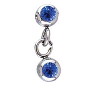 316L 2 Anhänger Kugeln juwelliert in: amethyst