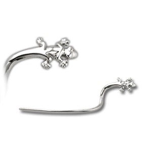 316L Chirurgenstahl Augenbrauen-Piercing, Eidechse rechts