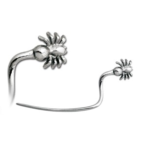 316L Chirurgenstahl Augenbrauen-Piercing, Motiv Spinne links