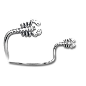 316L Chirurgenstahl Augenbrauen-Piercing, Skorpion links