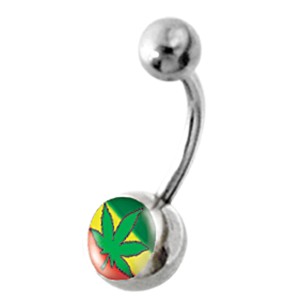 316L Bauchnabel Piercing Banane Stecker Banane Piercing mit Motiv-Kugel, 1,6x10mm;5/8mm;DEVIL