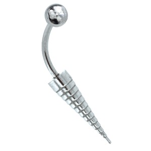 316L Step Spiked Mini gebogener Stab 1,2x8mm