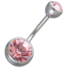 316 Doppelt juwellierter Stab  Maxi-Körperschmuck 1,6 x11mm, amethyst