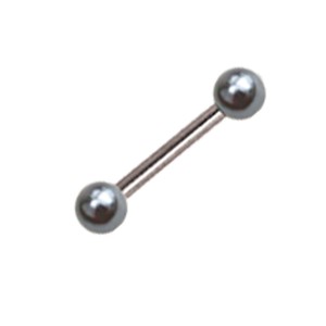 Mini Barbell Hantel1.2mm mit zwei Kunstperlen