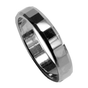 Tungsten ring with flattened edges