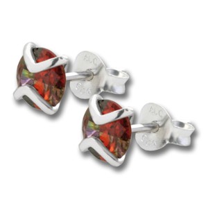 Ohrstecker aus 925 Sterling Silber mit Multicolor-Kristall