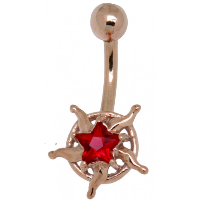 10er Set Bauchnabel Piercing Gold - Chirurgischer Edelstahl Mit Zirkonia Für Frauen (14G 10mm)