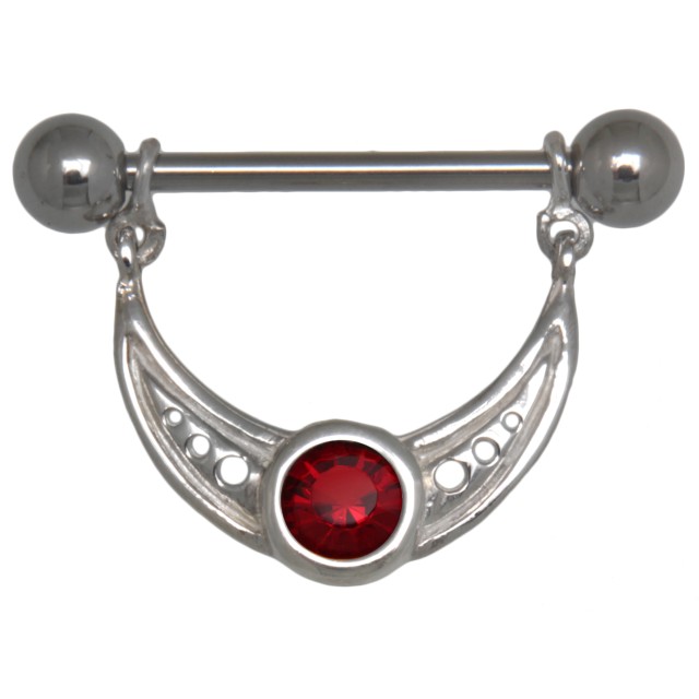 Brustwarze Piercing aus 925 Sterling Silber, filigranes Motiv, mit