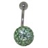 Bauchnabel Körperschmuck Piercing mit  Kristallen in1.6x6mm / 1.6x8mm / 1.6x10mm / 1.6x12mm / 1.6x14mm Länge, 80-5