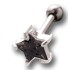 Helix Ohrpiercing 1.2x6mm mit Stern Design aus 925 Sterling Silber