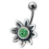 Bauchnabel Piercing mit Bl&uuml;ten Design, 8bl&auml;ttrig