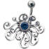 Bauchnabel Piercing Stahl mit Silber Design, crazy-Krake