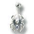 Bauchnabel K&ouml;rperschmuck Piercing mit 925 Silber Spinne
