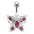 Bauchnabel Piercing mit Schmetterlings 925 Silber Motiv 603