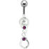 Bauchnabel Piercing mit 925 Silber Handschellen Motiv