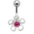 Bauchnabel Piercing mit 925 silber Blumen Motiv  87