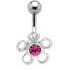 Bauchnabel Piercing mit 925 silber Blumen Motiv  87