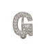 Buchstaben-Bauchnabelpiercing G mit Stahl oder Titanbanane, 1.6x6mm / 1.6x8mm / 1.6x10mm / 1.6x12mm / 1.6x14mm