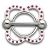 Brustwarzenschild Atom mit Swarovski Kristallen