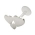 Bioplast Stecklabret mit drei Herzen, 1.2x6mm / 1.2x8mm / 1.2x10mm