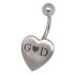 Bauchnabelpiercing Herz 1.6x10mm mit individueller Gravur