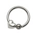 Kugelklemmring aus 316L BCR Chirurgenstahl 1,2 x 10 mm mit Herzanhänger