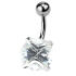 Bauchnabel Piercing WOW mit rundem klarem Zirkon