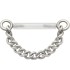 Intimpiercing (Christina) Bioflex Barbell Hantel1.6x14mm, Kesselkette