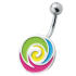 Bauchnabel Piercing mit emailliertem Design, Softeis abartig
