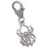 Charm-Anh&auml;nger krabbelnde Spinne mit Kristall zum einh&auml;ngen in ein Bettelarmband