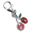 Anh&auml;nger leckere Kirschen aus 925 Sterling Silber mit Glitzer