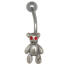 Bauchnabelpiercing mit einem Zombie Teddy Design 1.6x10mm