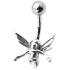 Bauchnabel Piercing mit fliegendem Putten-Engel