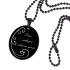 Anhänger oval Edelstahl PVD schwarz beschichtet individuelle Gravur, Stil Erkennungsmarke