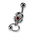 Bauchnabelpiercing 1.6x10mm Bcr in Piercing Skorpion mit Kristall und BCR