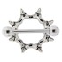 Sterling Silver Nipple Shield Brustwarze Piercing MONSTER CLAW