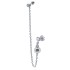 316L Helix Ohrpiercing  1.2x6mm mit Silberkettchen und Stecker mit Perle