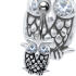 Piercing Bauchnabel Eule,  Motiv 925 Sterling Silber, Augenfarbe w&auml;hlbar