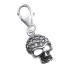 Anh&auml;nger Totenkopf zum Einh&auml;ngen in ein Bettelarmband, t&ouml;dlich schick - Silber mit morbidem Charme
