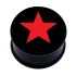 Picture Plug aus Kunststoff, Motiv RED STAR
