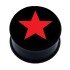 Picture Plug aus Kunststoff, Motiv RED STAR
