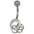 Piercing gebogen Bauchnabel mit beweglichen Design 3 Anh&auml;nger