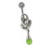 Bauchnabel Piercing mit Briolette- Anh&auml;nger Sterling Silber - Skorpion