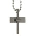 Edelstahl-Kettenhanhänger  mit optisch zusammengestecktem Kreuz