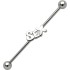 Industrial Ohrpiercing aus Chirurgenstahl mit Schriftzug SEX