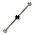 Industrial Barbell  aus Chirurgenstahl mit einem Kreuz