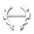 Nipple Brustwarzen Piercing aus PMFK mit Silber Tribal Motiv